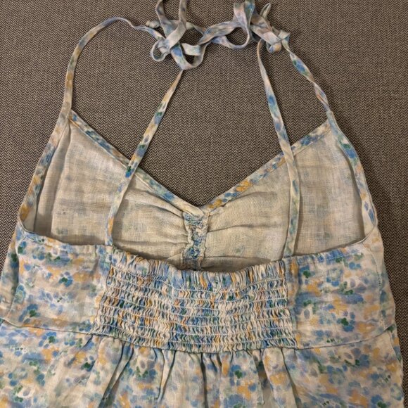 Anthropologie Cloth & Stone Blue Floral Mini Dress – Size XS - Picture 6 of 7